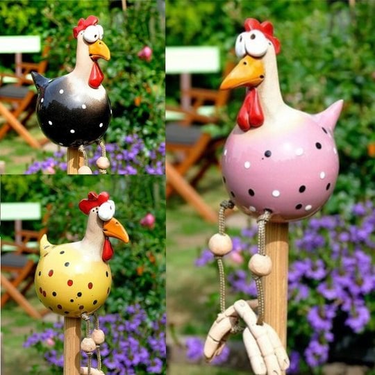 💖💖Funny decorative chicken, eye-catching decoration!