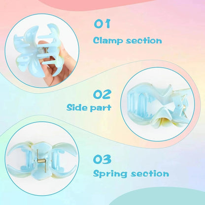 🏆Hot Sale⚡Cute Flower Hair Claws - Mini Snap Clips for Girls