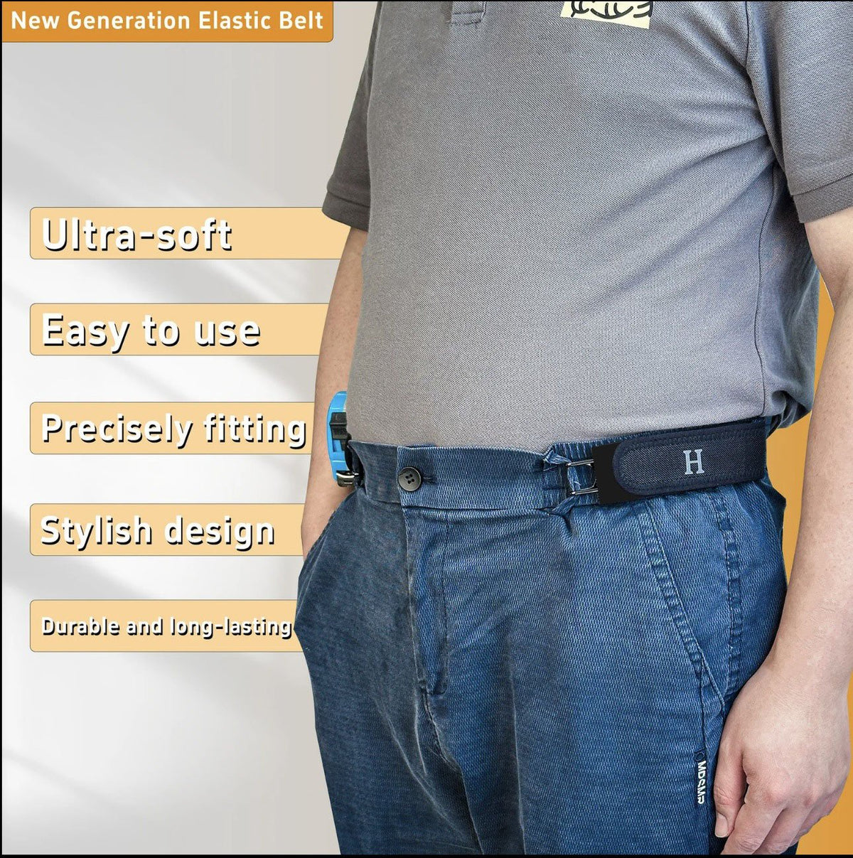 🔥Tactical Metal Hook Elastic Belt (1 Pair)