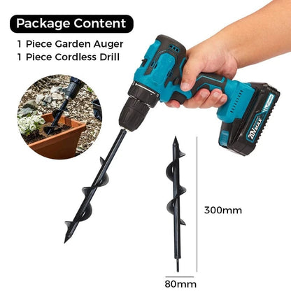 SAKER® Garden Auger Drill Bit with Cordless Drill