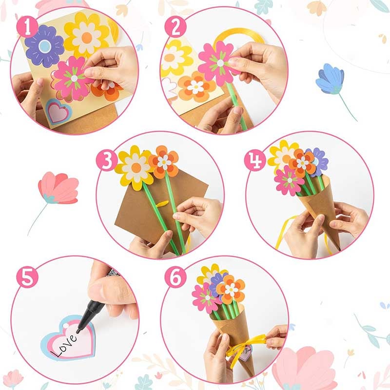 DIY Bouquet Greeting Card Set