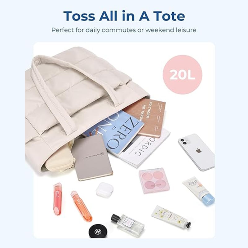 Lightweight Puffy Tote Bag