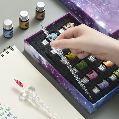 Calligraphy Glass Dip Pen Ink Set