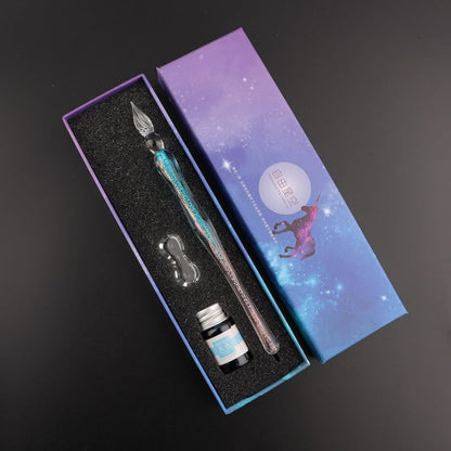 Calligraphy Glass Dip Pen Ink Set