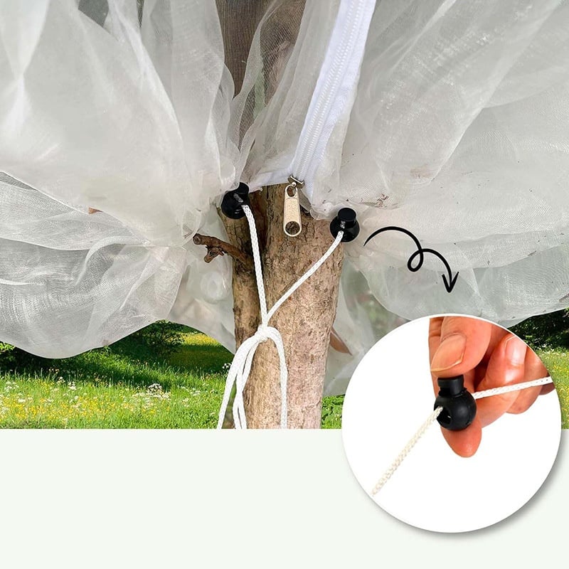 🏆Flash Sale⚡Garden Mesh Netting with Drawstring - Bird & Insect Barrier Protection for Citrus Trees, Vegetables & Fruits (Reusable, Breathable, UV-Resistant Plant Cover)