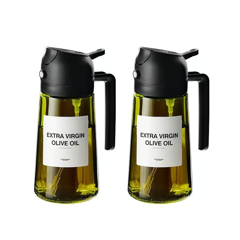 2-in-1 Glass Oil Spray and Pour Bottle