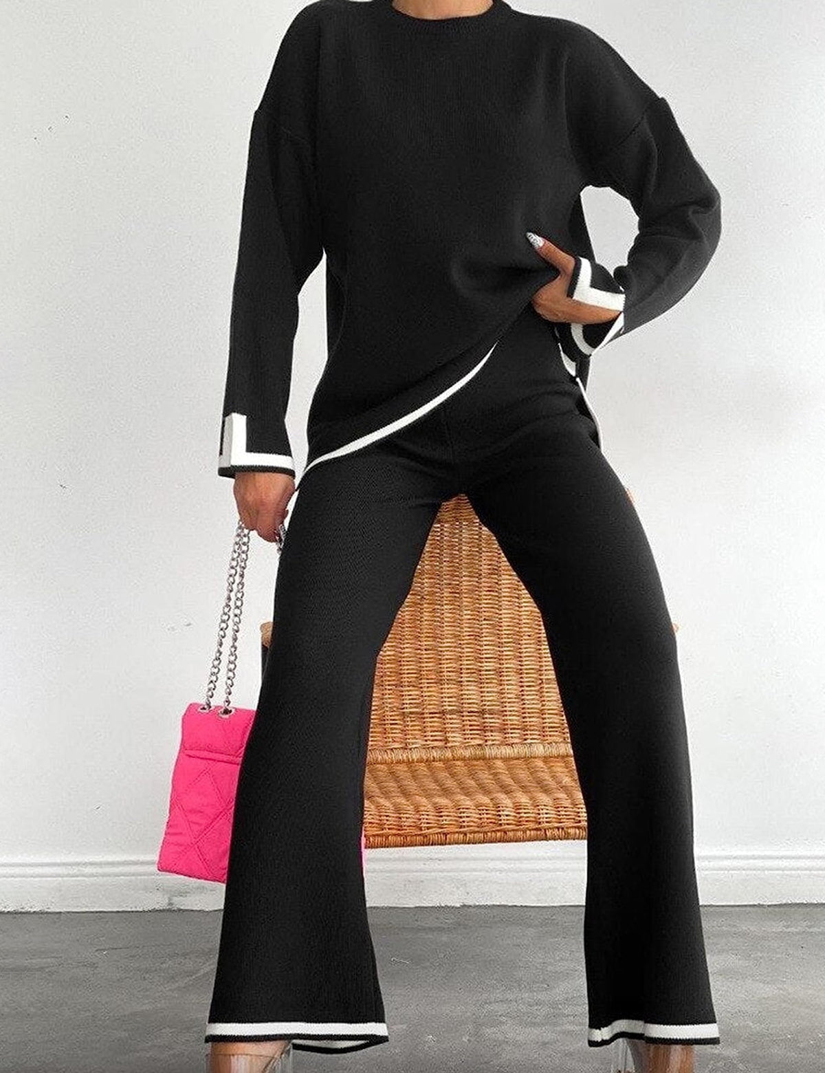 Classy Elastic Knit Lounge Set✨