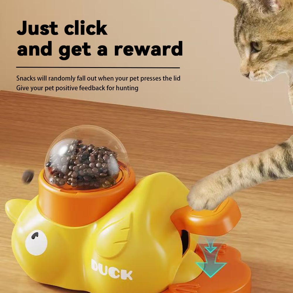 🏆Flash Sale⚡Little Yellow Duck Pet Feeder - Interactive Pecking Fun for Kids!