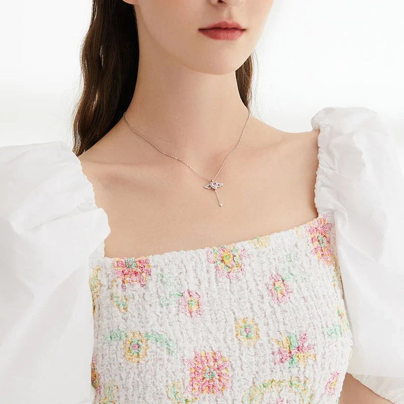 💖Pink Angel Wings Necklace