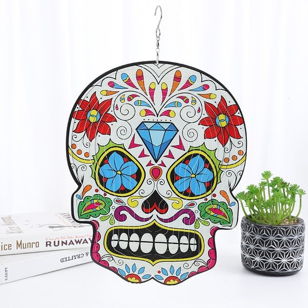 🔥 Sugar Skull Wind Spinner