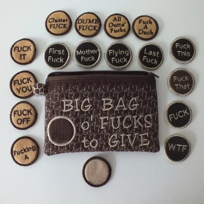 Big Bag of F*cks to Give Zipper Pouch
