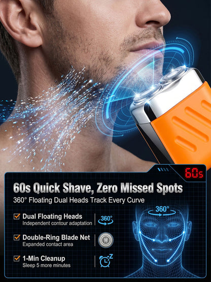Shave, Cut & Remove Hair in 1 Second — German Precision Dual-Head Pocket Shaver for the Whole Family