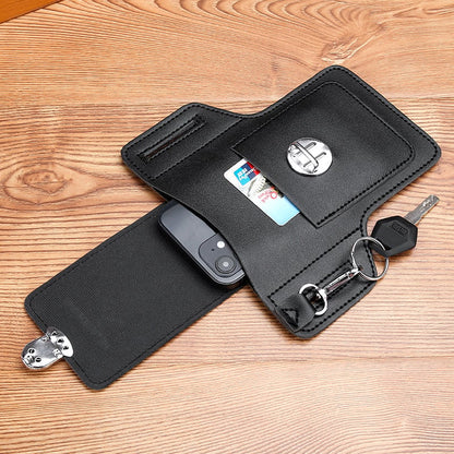 👛Vintage Leather Belt Bag Cell Phone Loop Leather Case Men's Belt Bag Cell Phone Bag Wallet