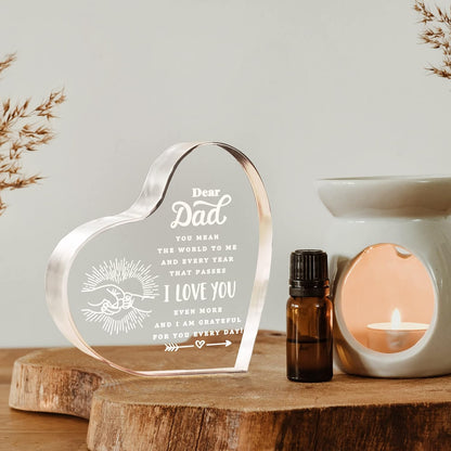 🧩Heart shaped acrylic plaque for dad