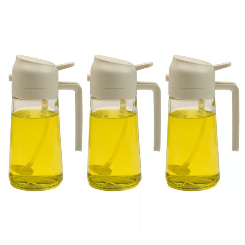 2-in-1 Glass Oil Spray and Pour Bottle