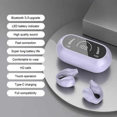 🔥Buy 2 Get 49% OFF & Free Shipping🔥2024 Wireless Ear Clip Bone Conduction Headphones🎧