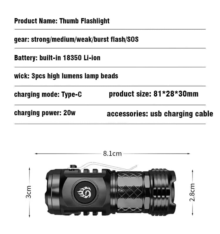 🔥New Year Hot Sale🔥Mini Flash Super Power Flashlight