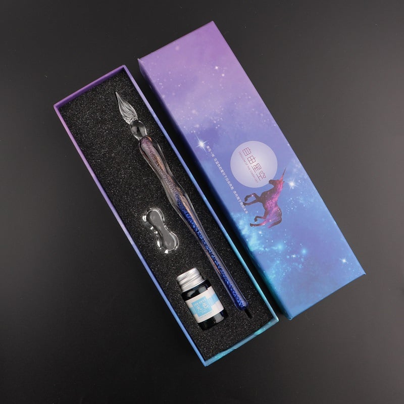 Calligraphy Glass Dip Pen Ink Set