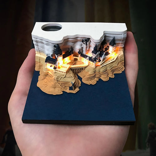 🔥 ✨3D Art Craft Notepad ( With Light )💡