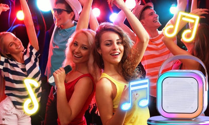 The Ultimate Family Mini Karaoke Machine with Wireless Microphones