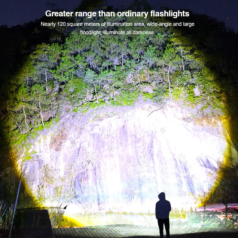 🔥Promotion - 48% OFF🔥LED Rechargeable Tactical Laser Flashlight 80000 High Lumens