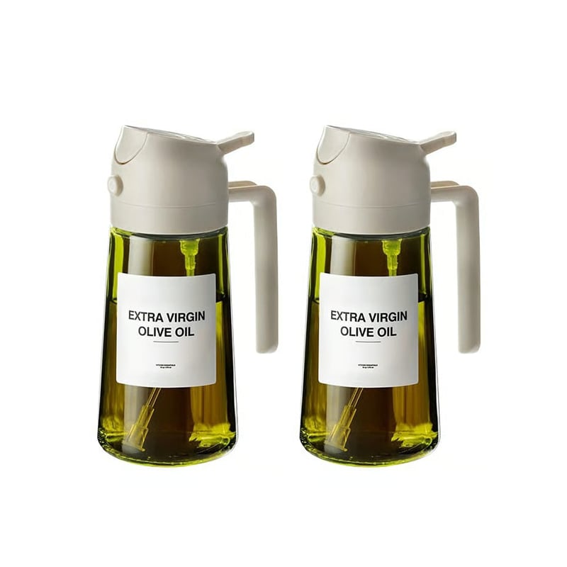 2-in-1 Glass Oil Spray and Pour Bottle