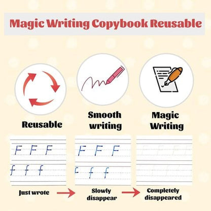 🔥🔥Magical Handwriting Reusable Book (1 Set Of 4 Books)