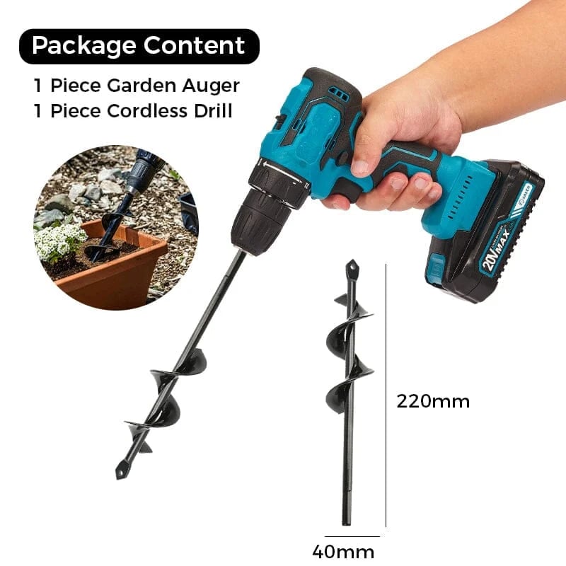 SAKER® Garden Auger Drill Bit with Cordless Drill