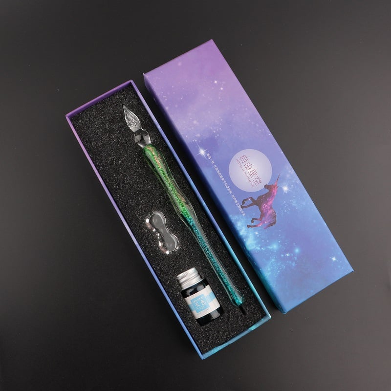 Calligraphy Glass Dip Pen Ink Set