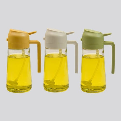 2-in-1 Glass Oil Spray and Pour Bottle
