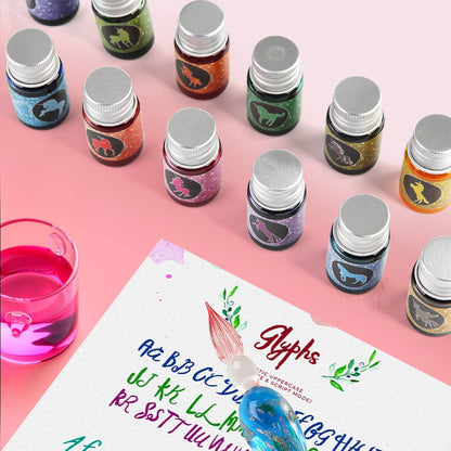 Calligraphy Glass Dip Pen Ink Set