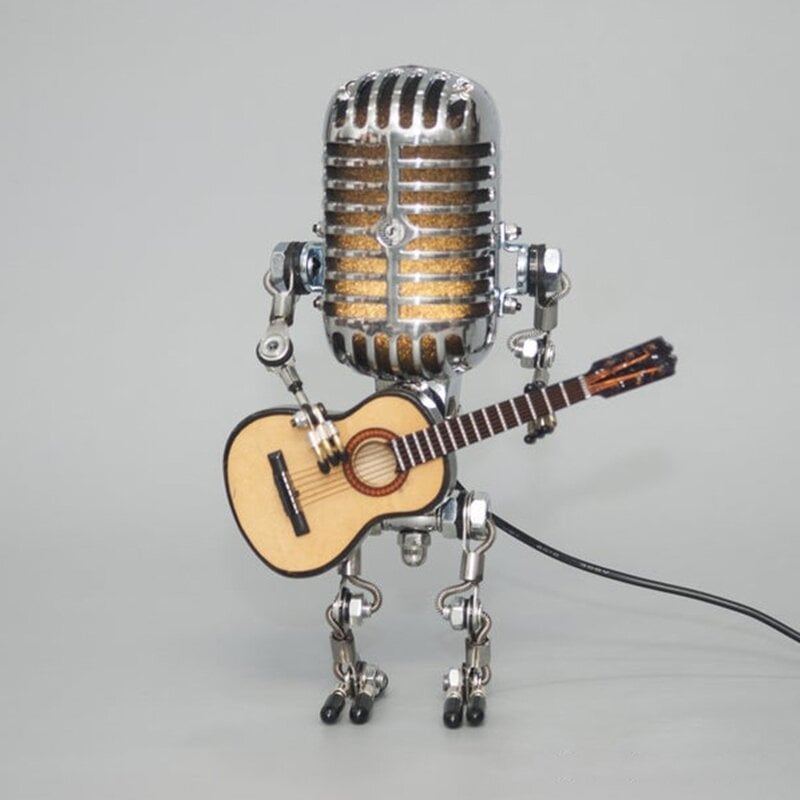 🔥LAST DAY 48% OFF🎁🔥Vintage Metal Microphone Robot Desk Lamp🎸
