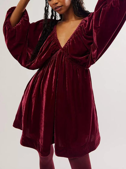 🎄🎁 Christmas Promotion 49% OFF - Portia Velvet Mini Dress