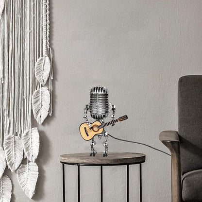 🔥LAST DAY 48% OFF🎁🔥Vintage Metal Microphone Robot Desk Lamp🎸