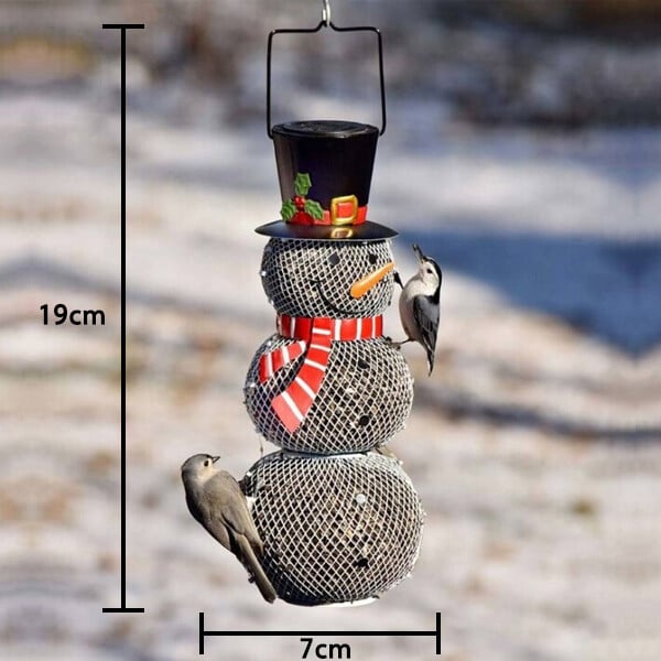⛄Snowman Metal Mesh Bird Feeder🐦
