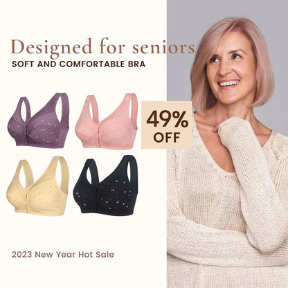 🔥Comfortable Front Button Bra🎀