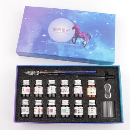 Calligraphy Glass Dip Pen Ink Set