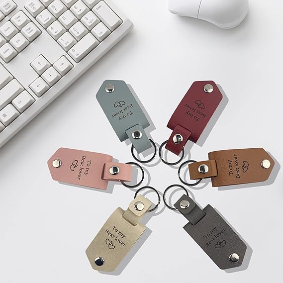 💖Valentine's Day hot sale✨Gift to Husband-Customized Leather Photo Text Keychain