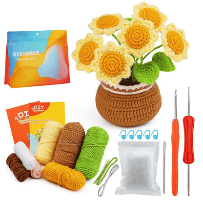 DIY Knitted Potted Plant Kit 🪴
