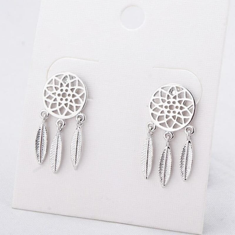 Dreamcatcher Crystal Charm Earrings