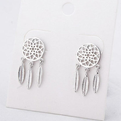 Dreamcatcher Crystal Charm Earrings