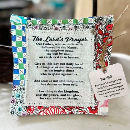 🎁🔥Prayer Quilt With Cross Inside (Approx. 5" square)