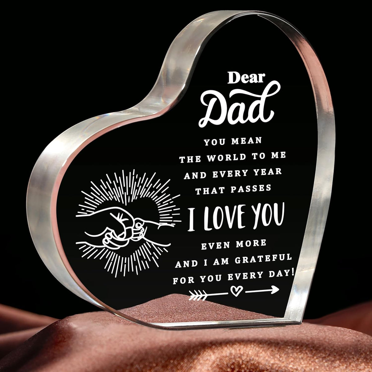 🧩Heart shaped acrylic plaque for dad