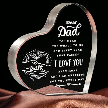 🧩Heart shaped acrylic plaque for dad