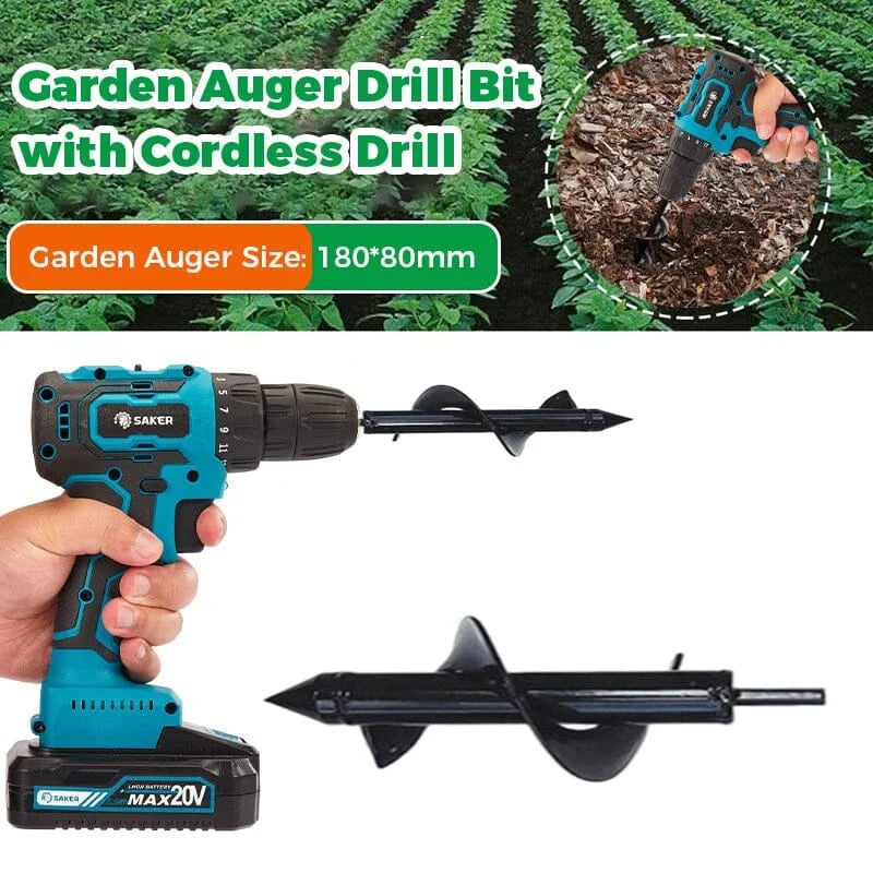 SAKER® Garden Auger Drill Bit with Cordless Drill