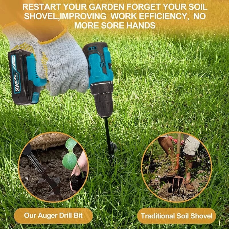 SAKER® Garden Auger Drill Bit with Cordless Drill
