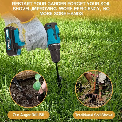 SAKER® Garden Auger Drill Bit with Cordless Drill