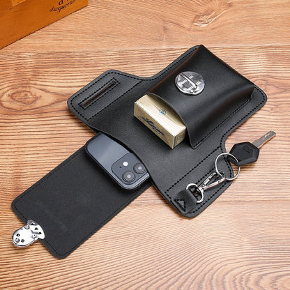 👛Vintage Leather Belt Bag Cell Phone Loop Leather Case Men's Belt Bag Cell Phone Bag Wallet