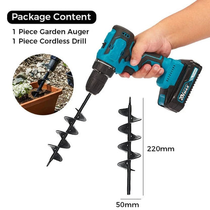 SAKER® Garden Auger Drill Bit with Cordless Drill