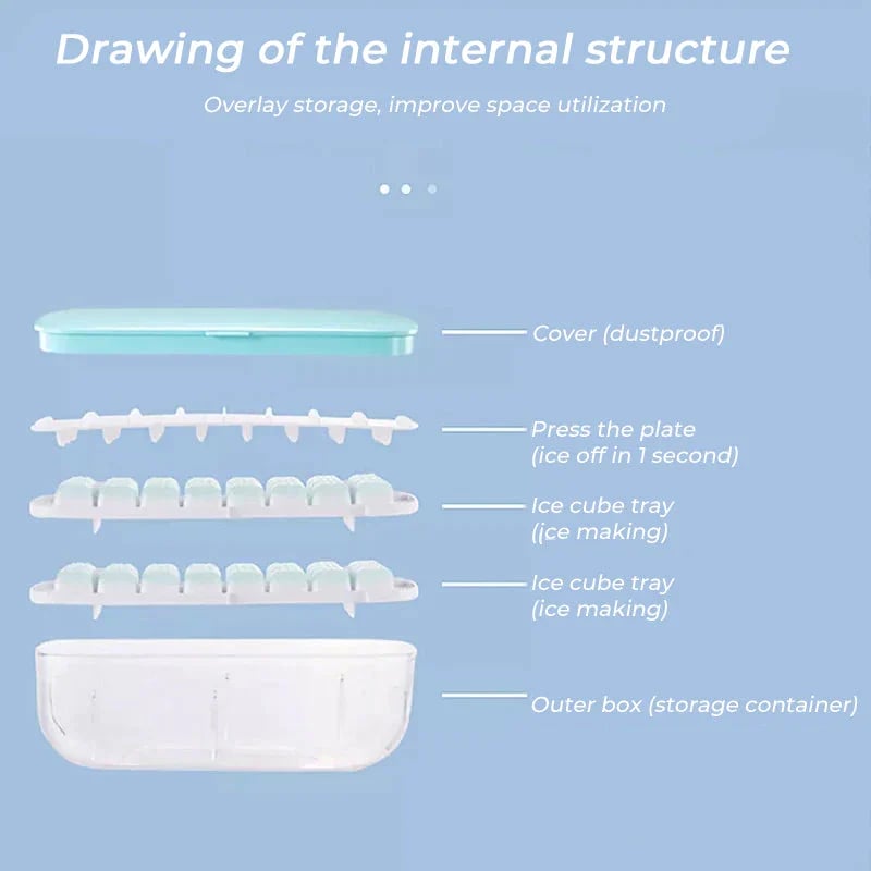 Press Type Ice Cube Maker